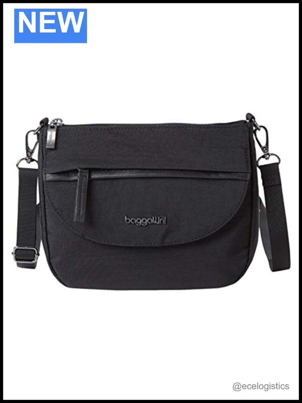 Baggallini Pocket Crossbody 2.0 RFID Blocking Lightweight Water Resistant Nylon